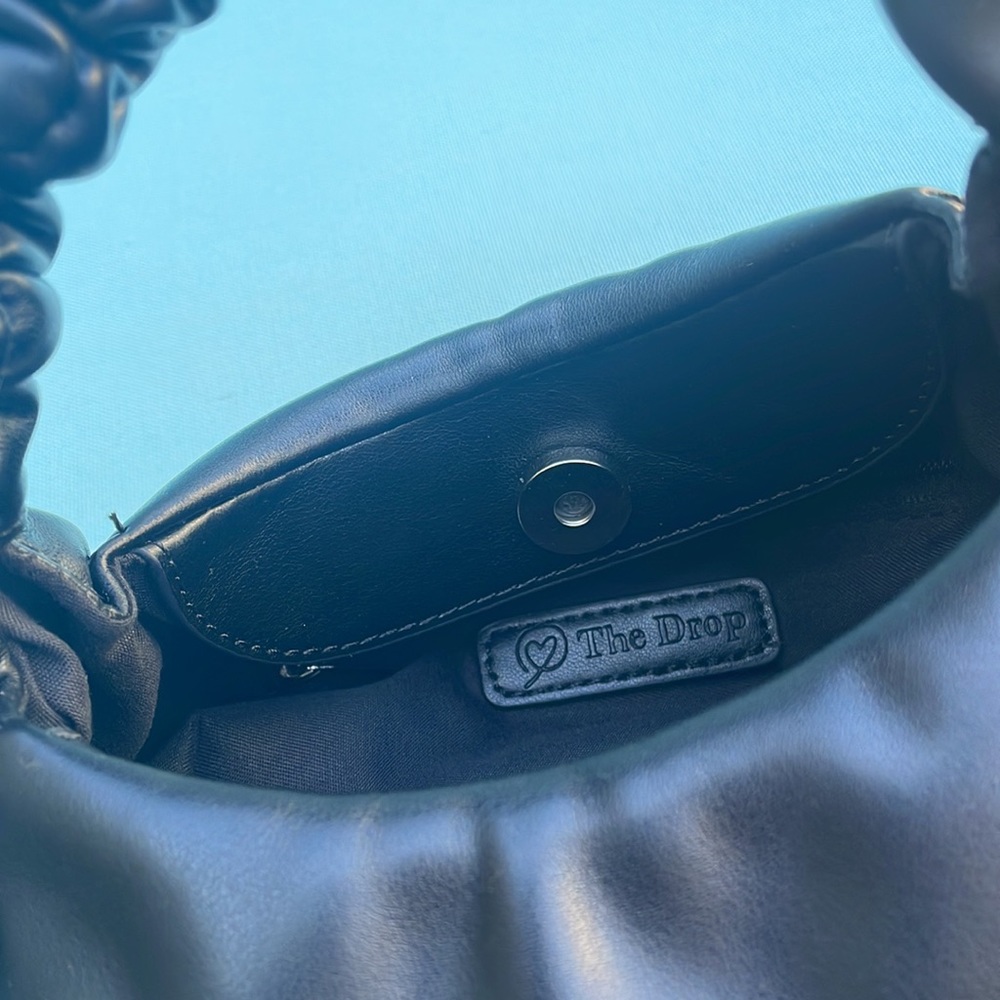 The Drop Ruched Top Handle Bag in Black - Picture 8 of 8